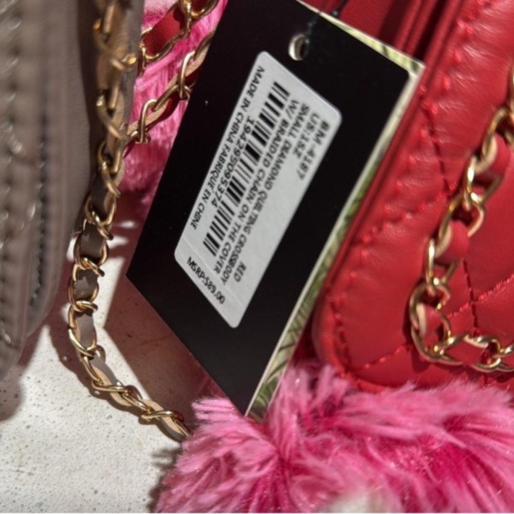 BADGLEY MISCHKA CROSSBODY BAG NWT RED OR PUTTY - Picture 10 of 11